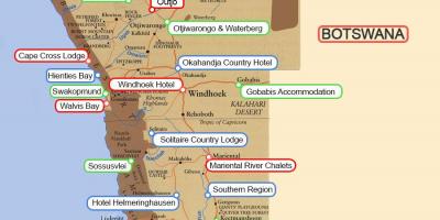 Campingplätze Namibia Karte anzeigen