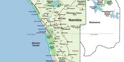 Die Karte von Namibia