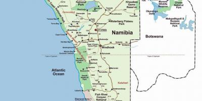 Skeleton coast Namibia Karte anzeigen