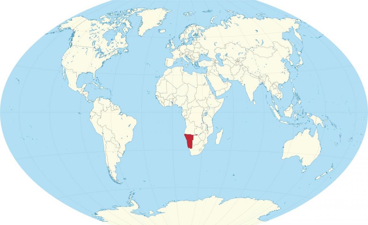 Namibia Lage auf Weltkarte