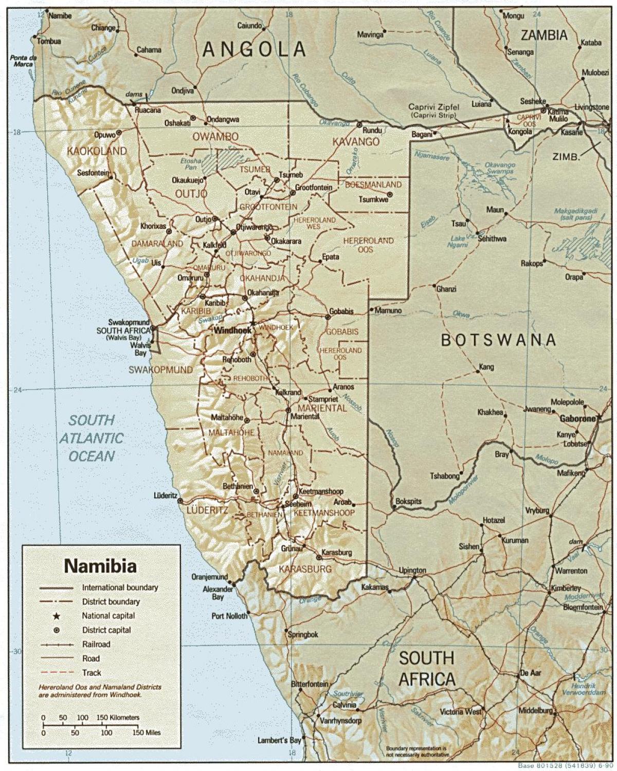 Karte von Namibia farm