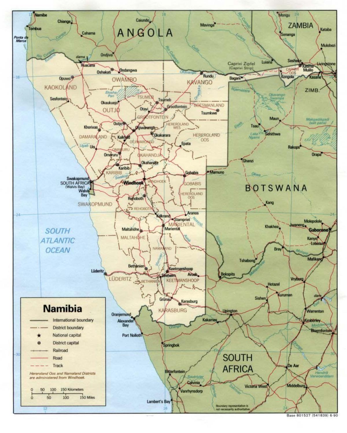 Karte von Namibia Reisen